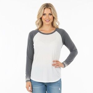 Small raglan burnout T-shirt longsleeve